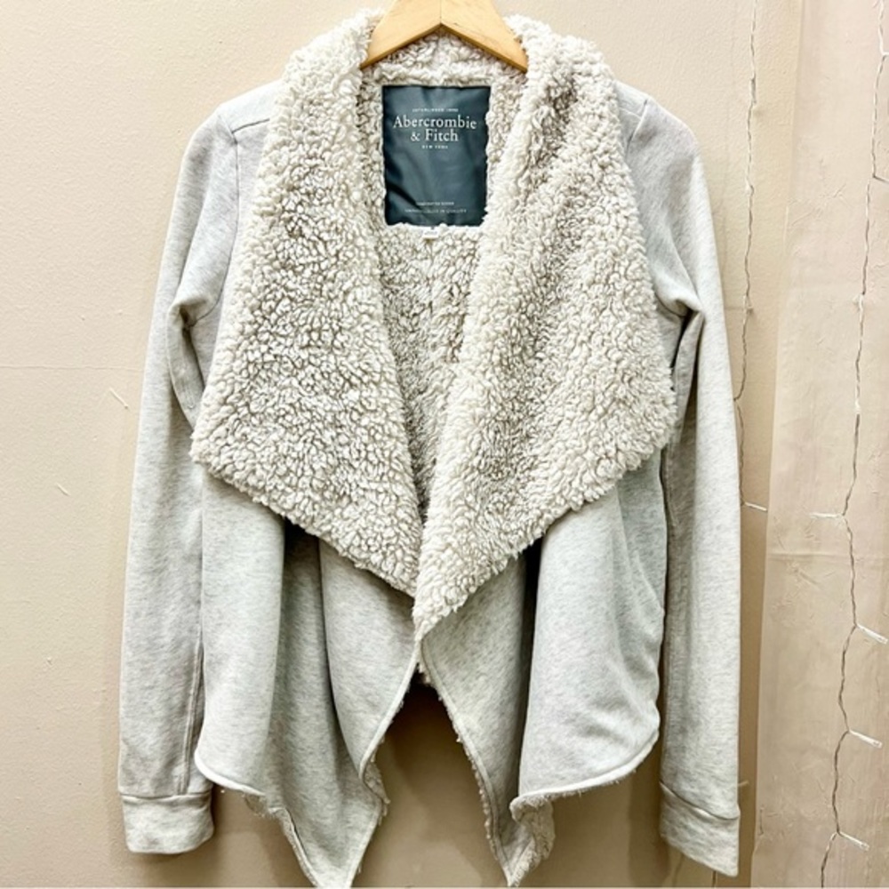 Abercrombie and Fitch Sherpa Lined Cardigan Jacket